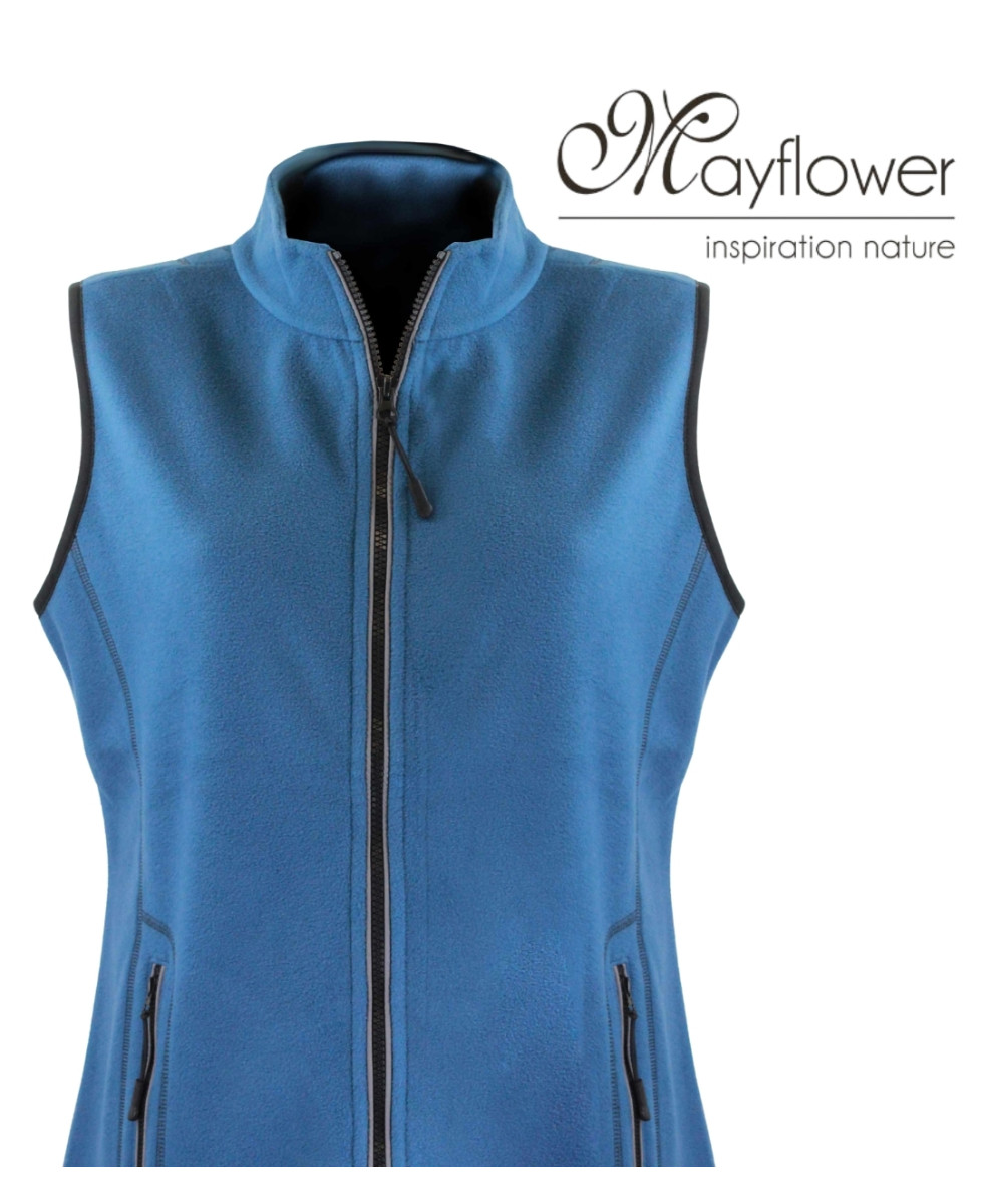 MAYFLOWER SAKURA2 — Gilet polaire bleu sans manches