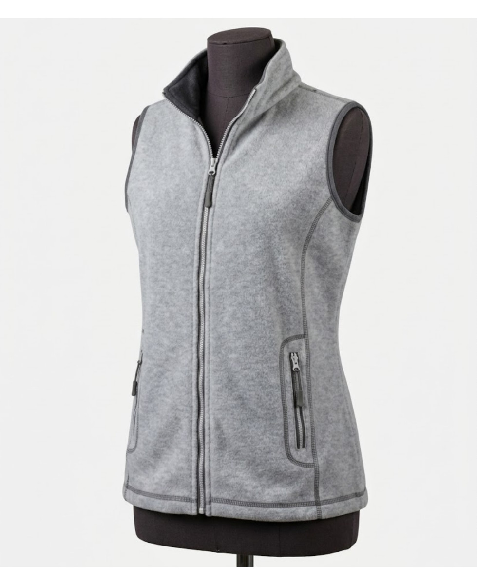 MAYFLOWER SAKURA3 — Gilet polaire gris sans manches