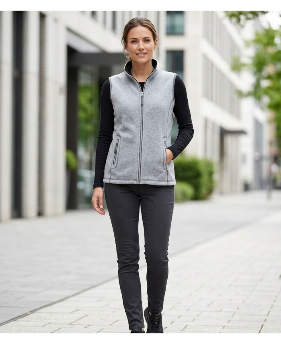 MAYFLOWER SAKURA3 — Gilet polaire gris sans manches