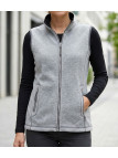 Gilet sans manches polaire femme MAYFLOWER SAKURA3 gris clair avec col montant et poches zippées