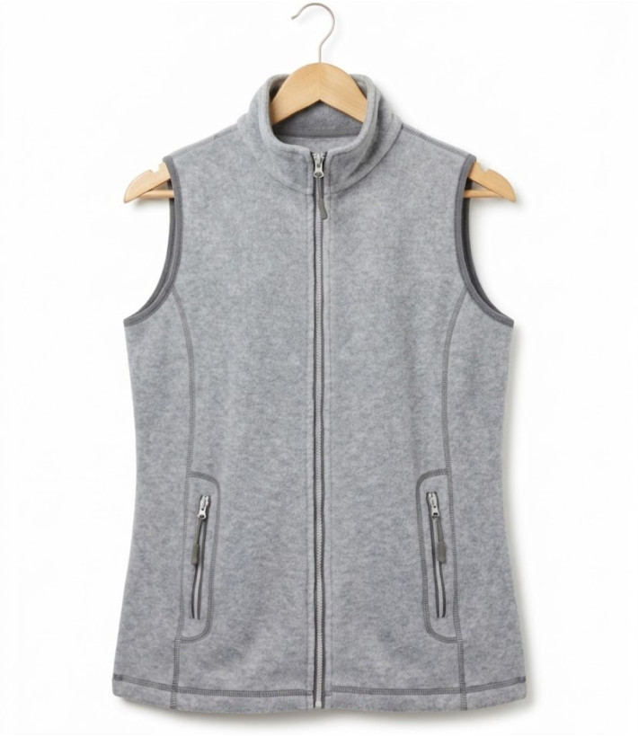 MAYFLOWER SAKURA3 — Gilet polaire gris sans manches
