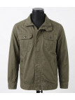 Mayflower DIVISI — Blouson homme zippé marron en pur coton