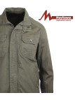 Mayflower DIVISI — Blouson homme zippé marron en pur coton