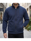 Veste sweat zippée CHALLENGER CAPITAINE1 bleu marine avec poches zippées