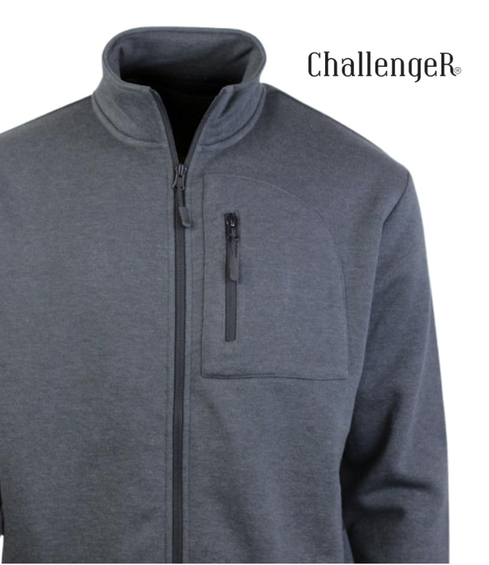 CHALLENGER CAPITAINE3 — Veste Sweat Gris Foncé 4 Poches
