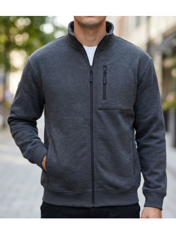CHALLENGER CAPITAINE3 Veste sweat zippée gris foncé avec 4 poches zippées