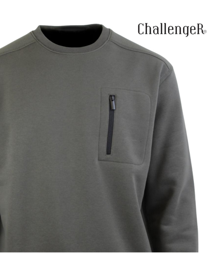 CHALLENGER GARRY1 — Sweat Col Rond Gris Quartz