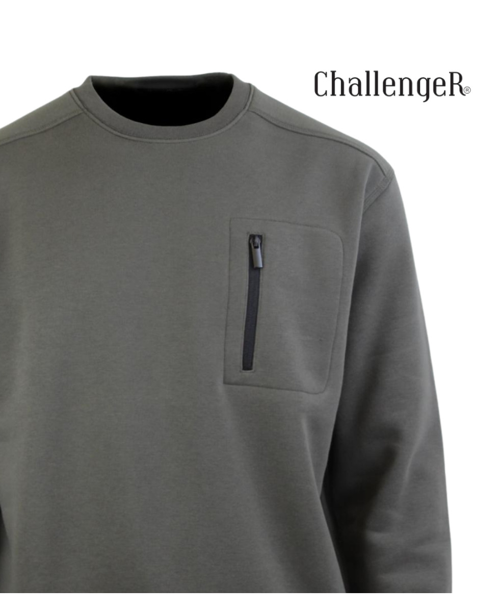 CHALLENGER GARRY1 — Sweat Col Rond Gris Quartz