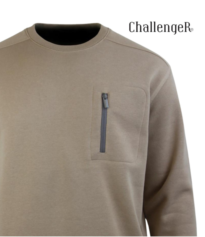 CHALLENGER GARRY2 — Sweat Col Rond Beige
