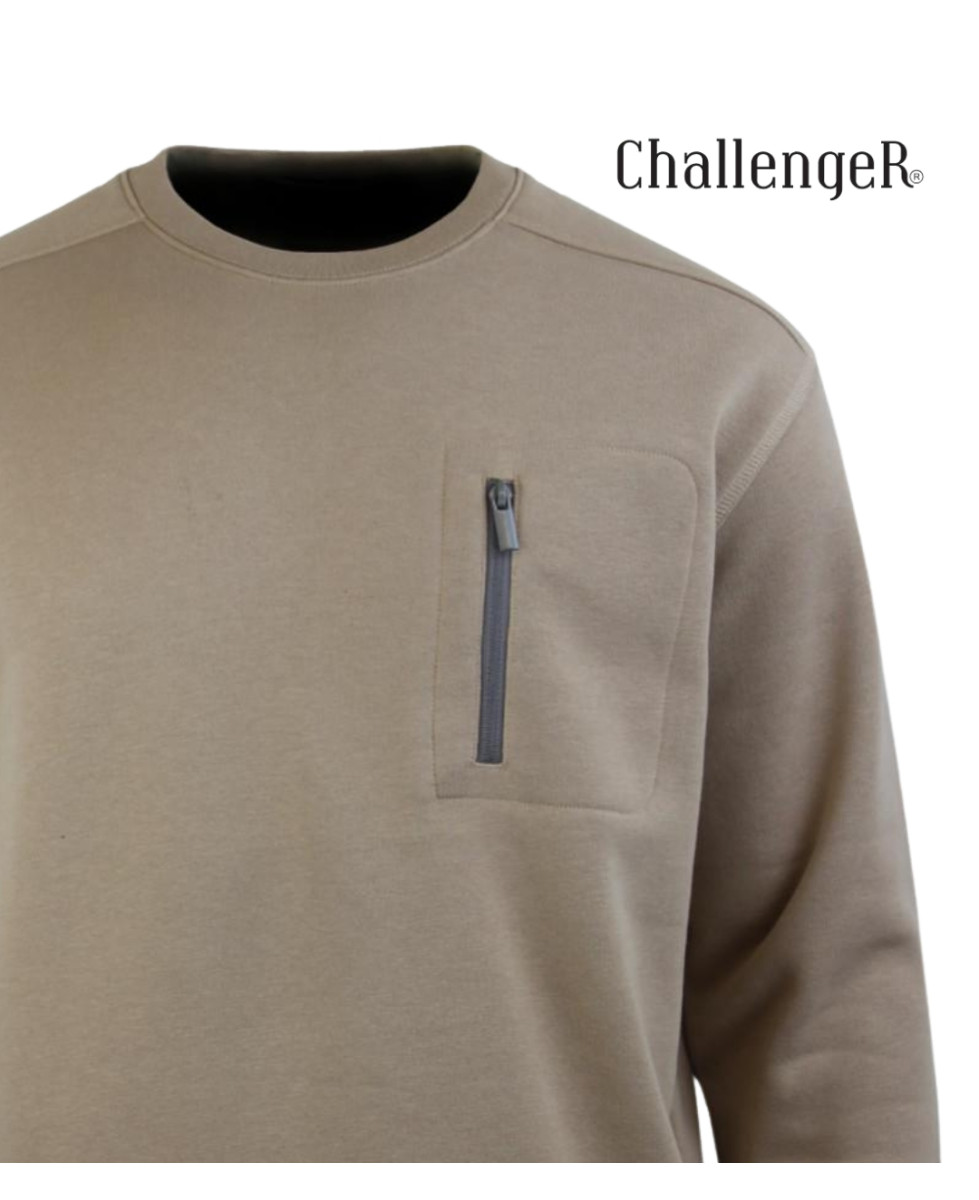 CHALLENGER GARRY2 — Sweat Col Rond Beige