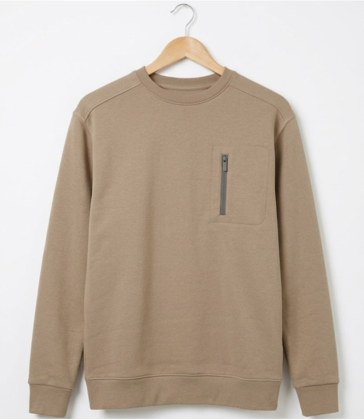 CHALLENGER GARRY2 — Sweat Col Rond Beige