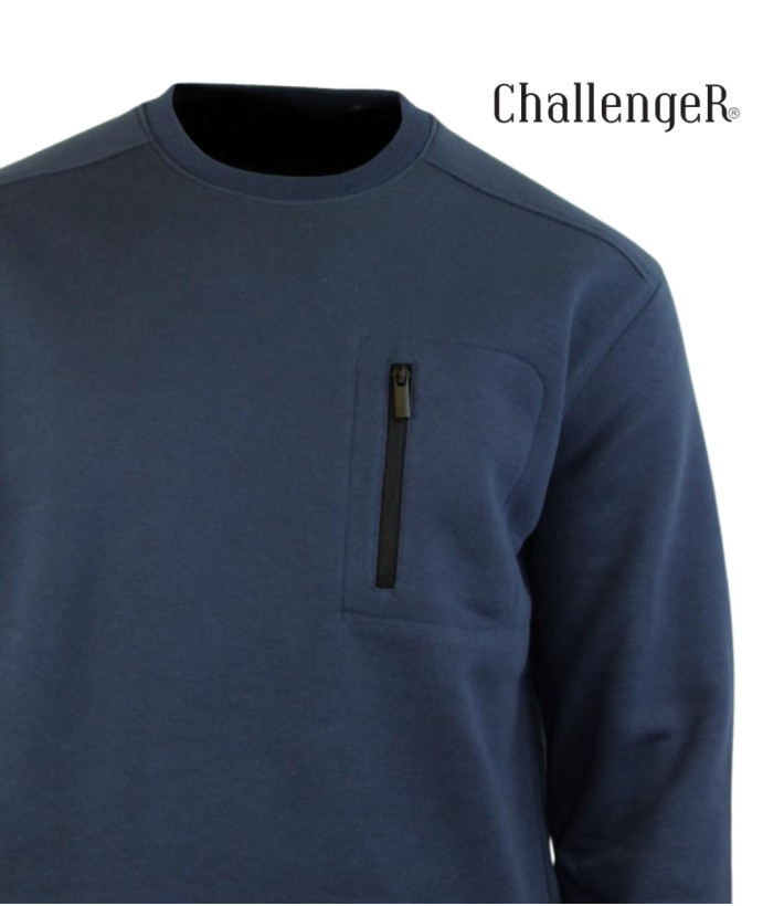 CHALLENGER GARRY3 — Sweat Col Rond Marine