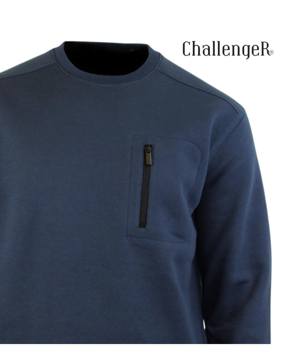 CHALLENGER GARRY3 — Sweat Col Rond Marine