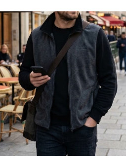 Gilet sans manches polaire homme WINCHESTER DAB1G gris chiné