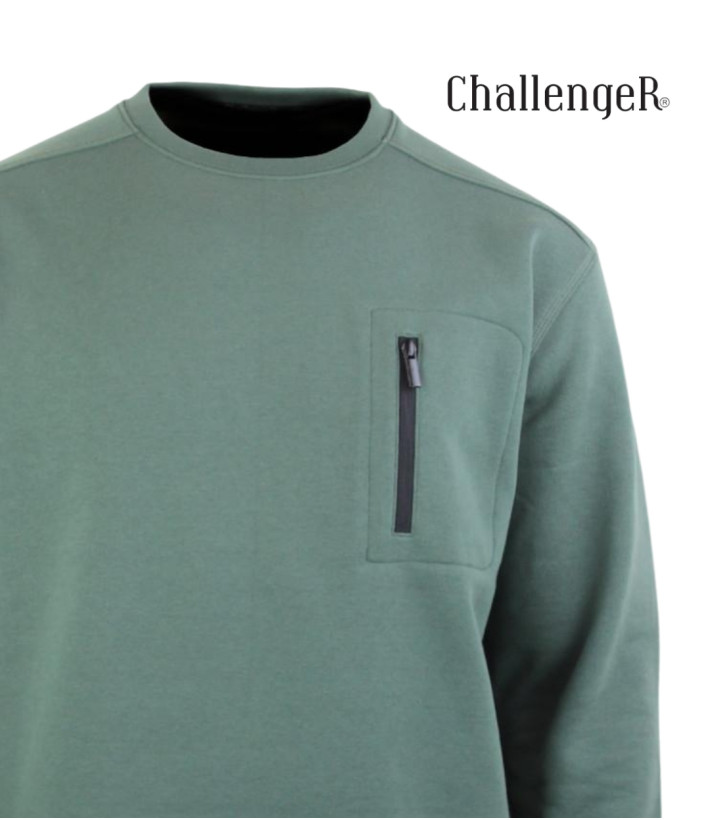 CHALLENGER GARRY5 — Sweat Col Rond Kaki