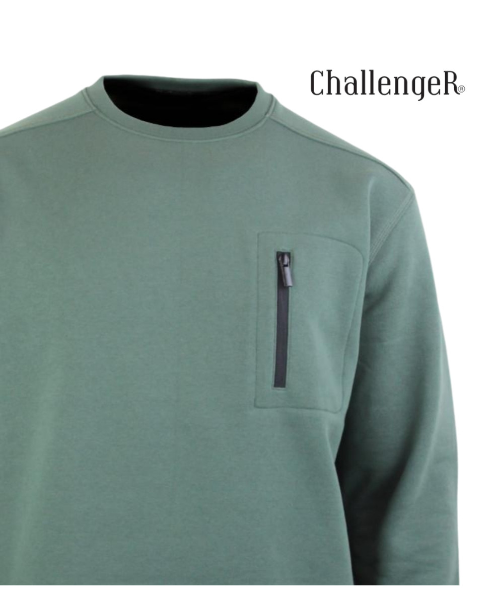 CHALLENGER GARRY5 — Sweat Col Rond Kaki