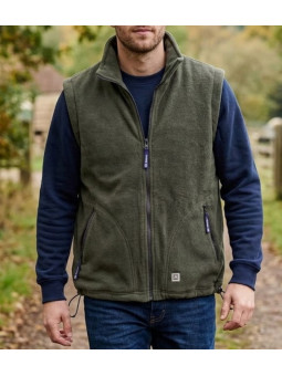 Gilet sans manches polaire homme MAYFLOWER V226 vert olive