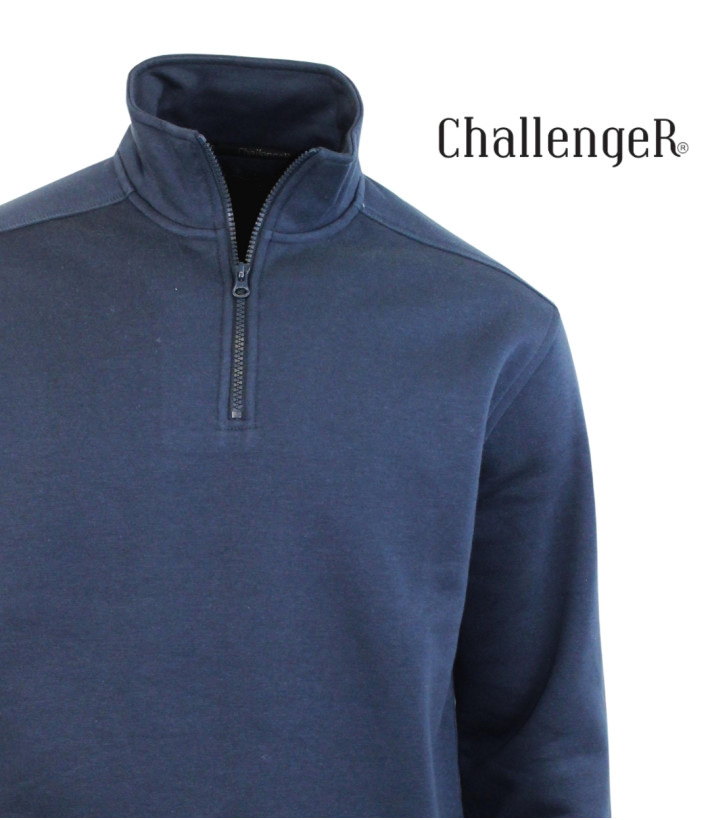 CHALLENGER PALERME2 — Sweat Col Camionneur Marine
