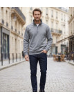 CHALLENGER PALERME3 — Sweat Col Camionneur Gris