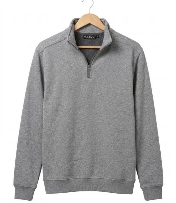CHALLENGER PALERME3 — Sweat Col Camionneur Gris