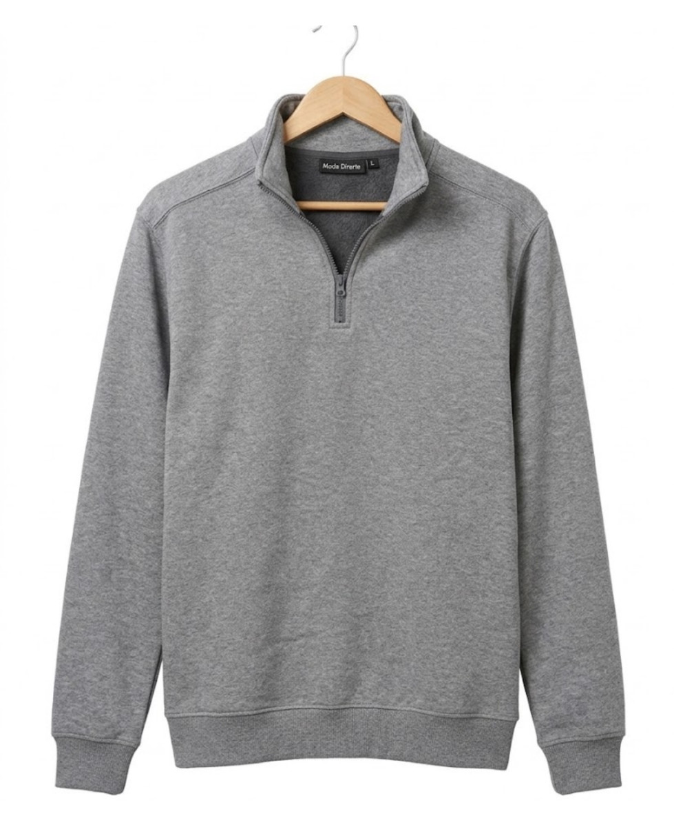 CHALLENGER PALERME3 — Sweat Col Camionneur Gris