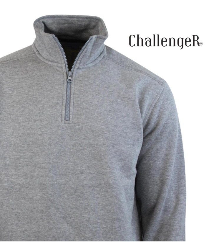 CHALLENGER PALERME3 — Sweat Col Camionneur Gris