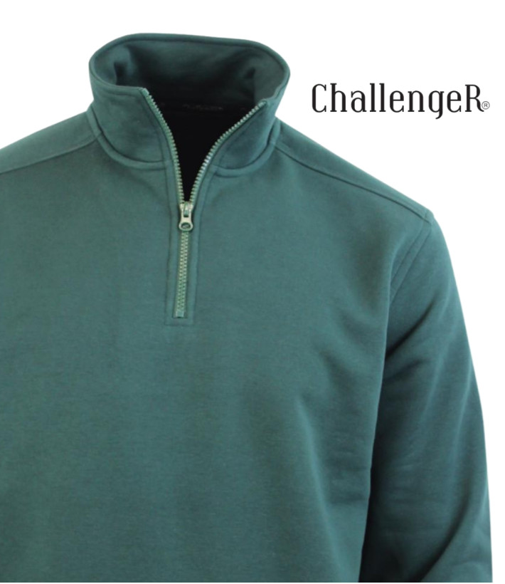 CHALLENGER PALERME4 — Sweat Col Camionneur Vert