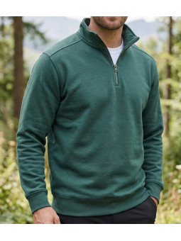 CHALLENGER PALERME4 sweat col camionneur vert foncé pour homme