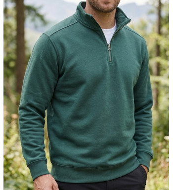CHALLENGER PALERME4 sweat col camionneur vert foncé pour homme