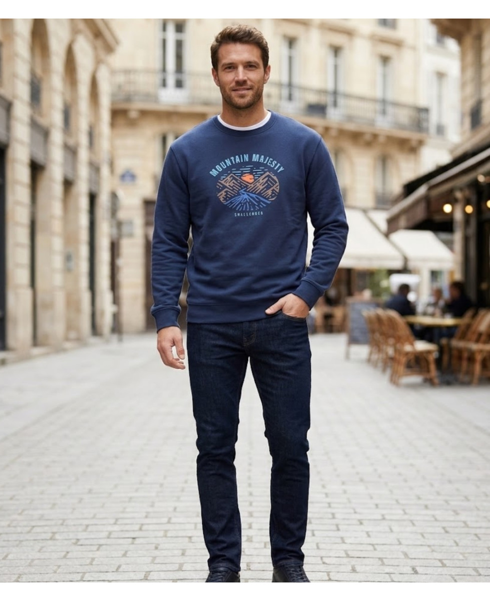 CHALLENGER PARK1 — Sweat Imprimé Marine Homme