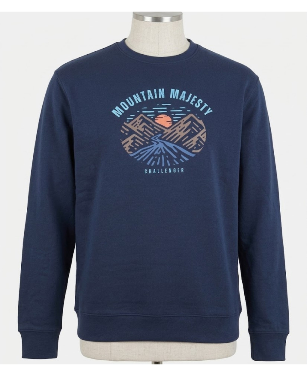 CHALLENGER PARK1 — Sweat Imprimé Marine Homme