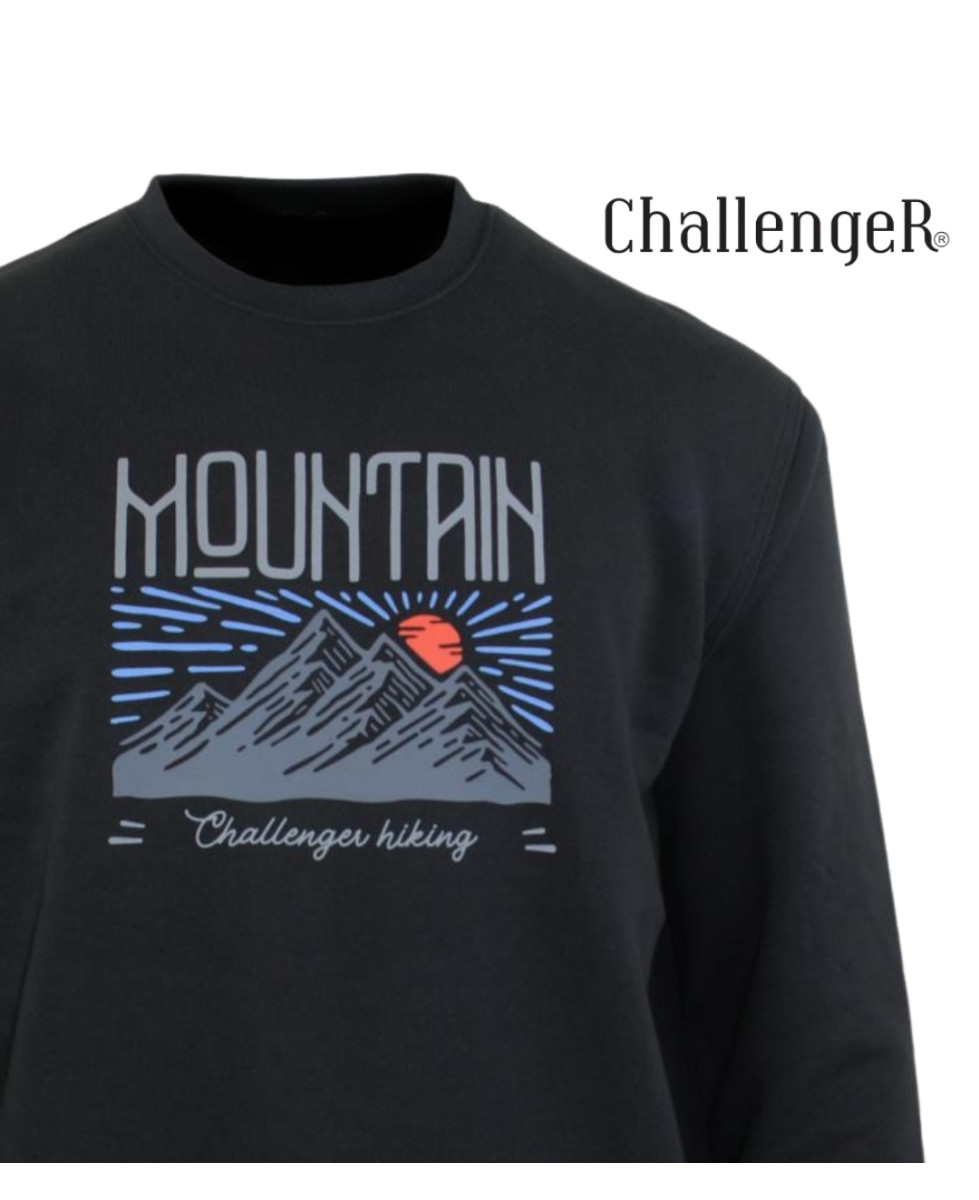CHALLENGER PARK2 — Sweat Imprimé Noir Homme