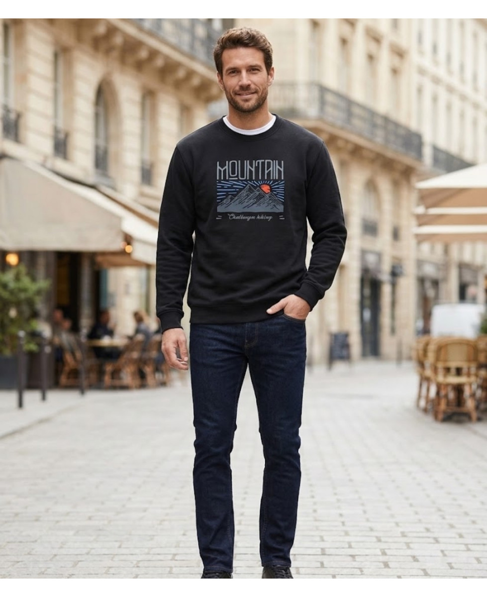 CHALLENGER PARK2 — Sweat Imprimé Noir Homme