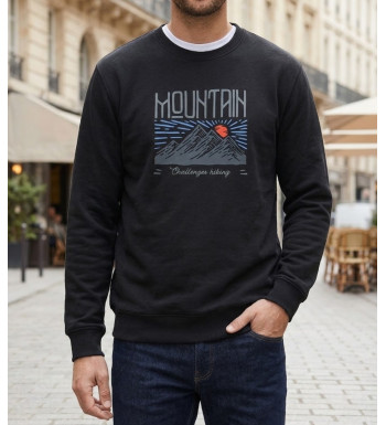 CHALLENGER PARK2 sweat col rond imprimé noir pour homme