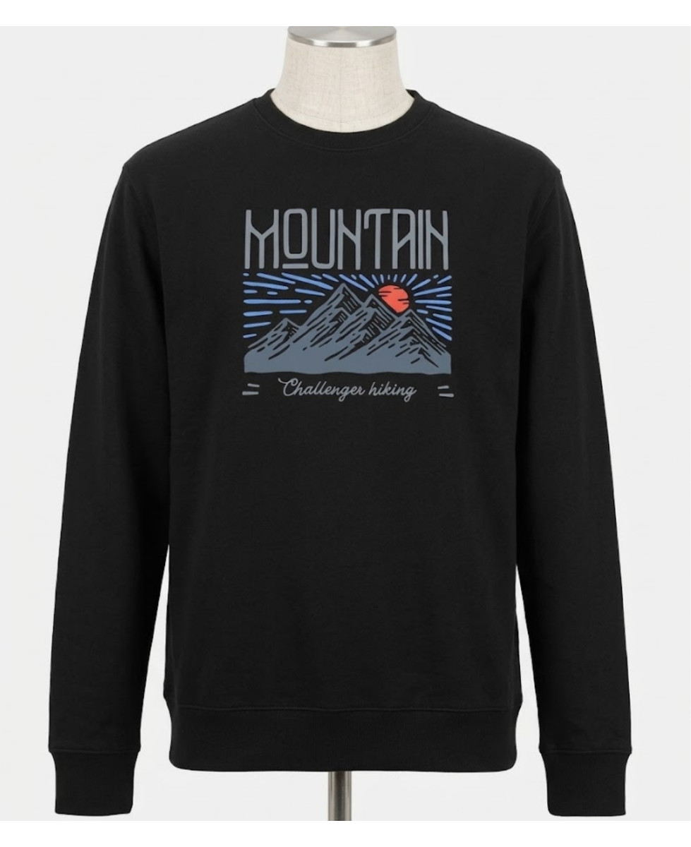 CHALLENGER PARK2 — Sweat Imprimé Noir Homme