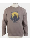 CHALLENGER PARK3 — Sweat Imprimé Taupe Homme