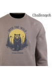 CHALLENGER PARK3 — Sweat Imprimé Taupe Homme