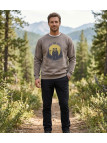 CHALLENGER PARK3 — Sweat Imprimé Taupe Homme