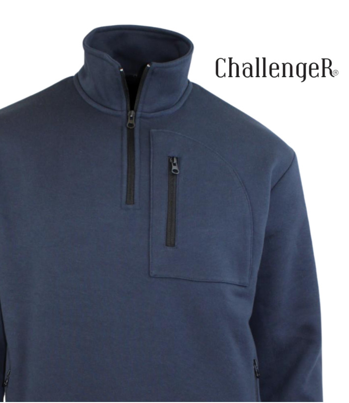 CHALLENGER PERCEVAL1 — Sweat Col Camionneur Marine