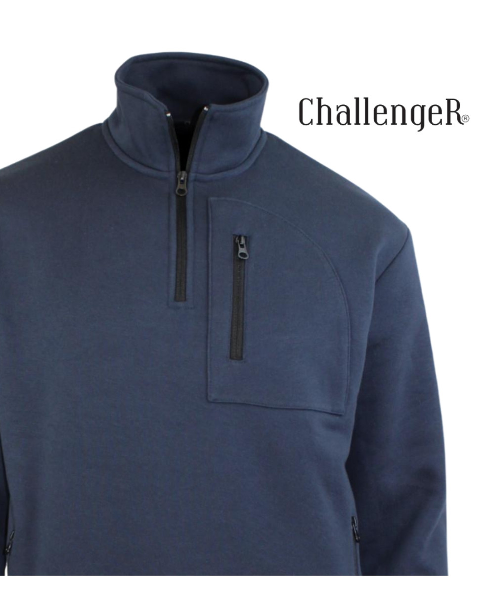 CHALLENGER PERCEVAL1 — Sweat Col Camionneur Marine