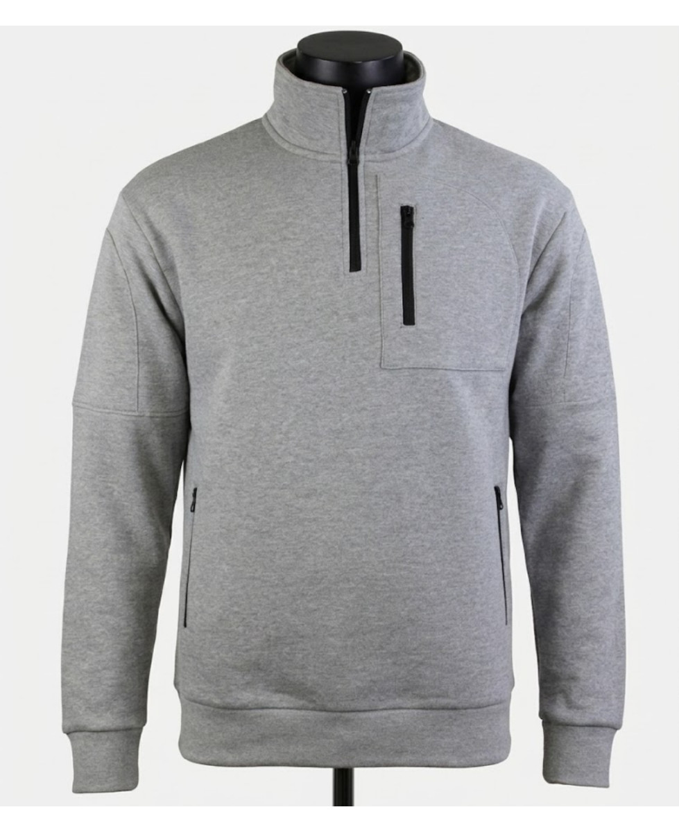 CHALLENGER PERCEVAL3 — Sweat Col Camionneur Gris