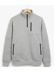 CHALLENGER PERCEVAL3 — Sweat Col Camionneur Gris
