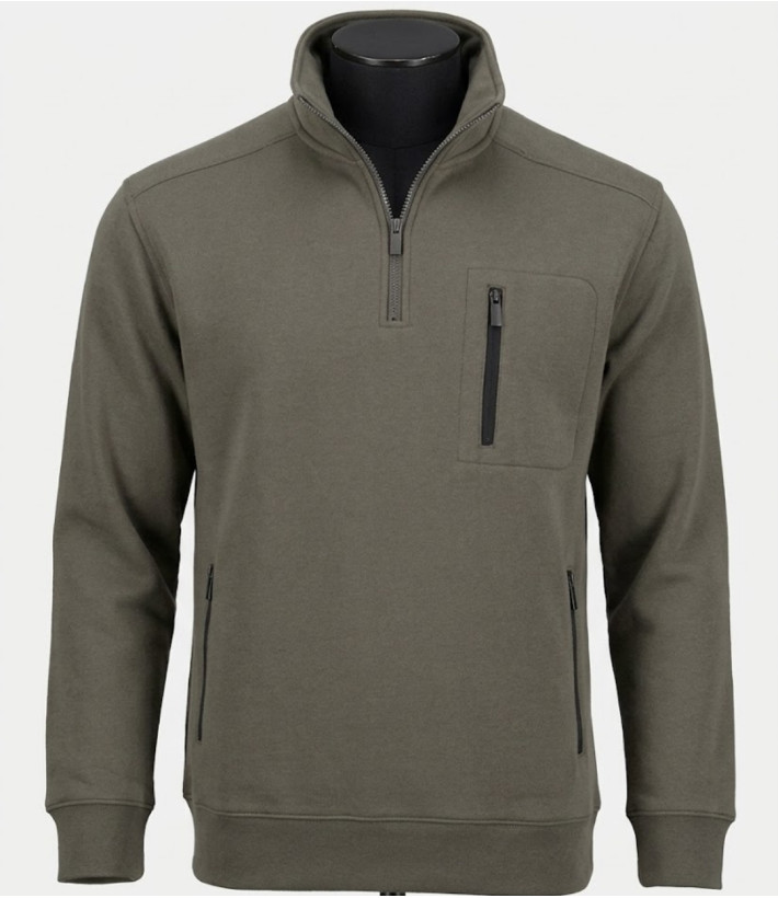 CHALLENGER PRESTON1 — Sweat Col Camionneur Gris