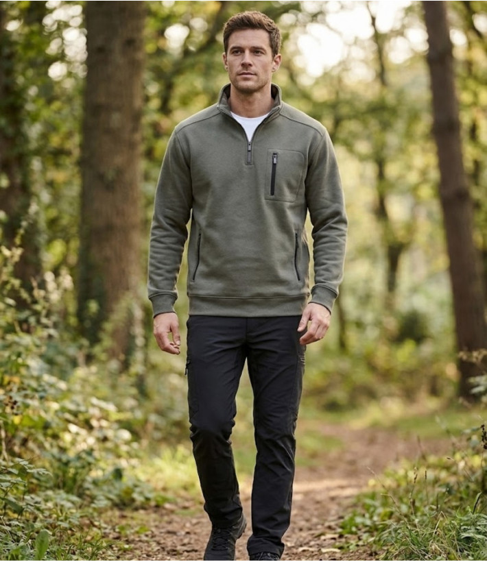 CHALLENGER PRESTON1 — Sweat Col Camionneur Gris