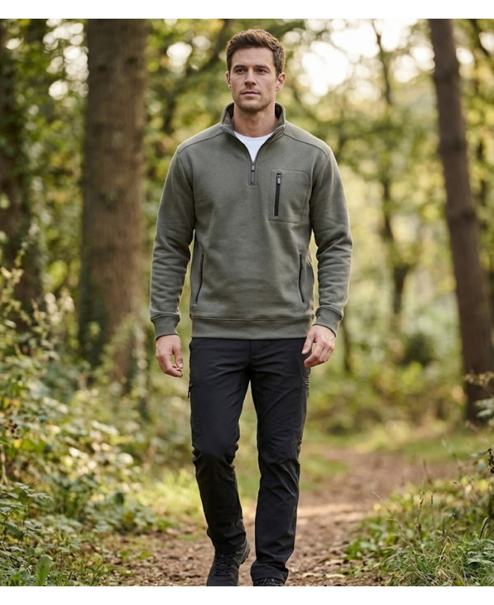 CHALLENGER PRESTON1 — Sweat Col Camionneur Gris