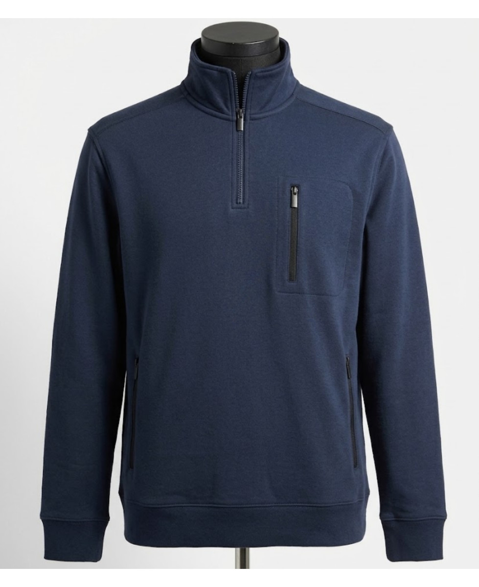 CHALLENGER PRESTON3 — Sweat Col Camionneur Marine