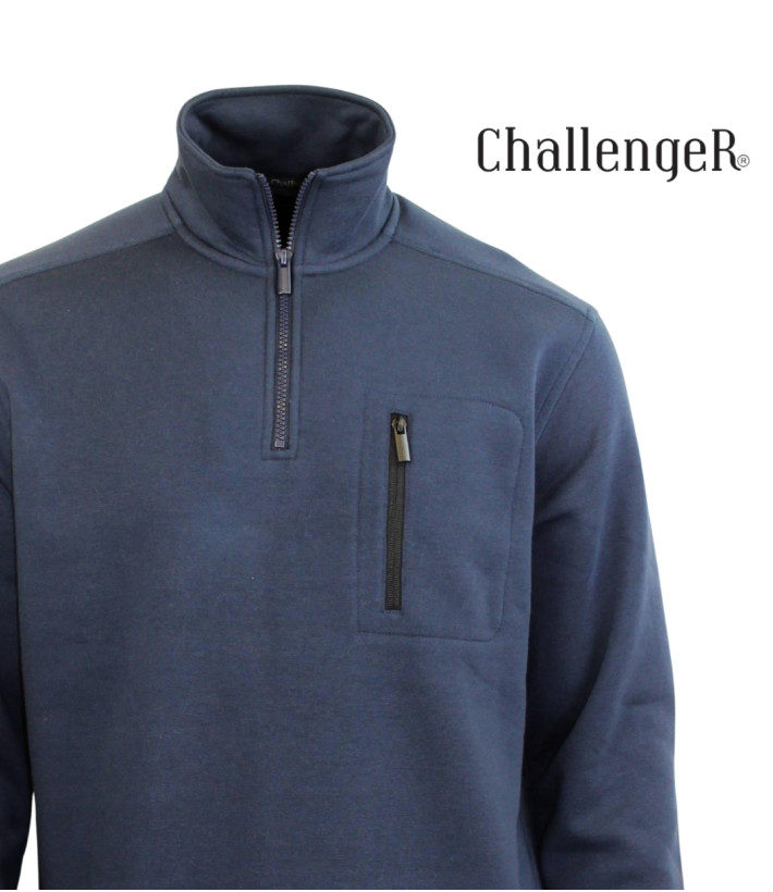 CHALLENGER PRESTON3 — Sweat Col Camionneur Marine