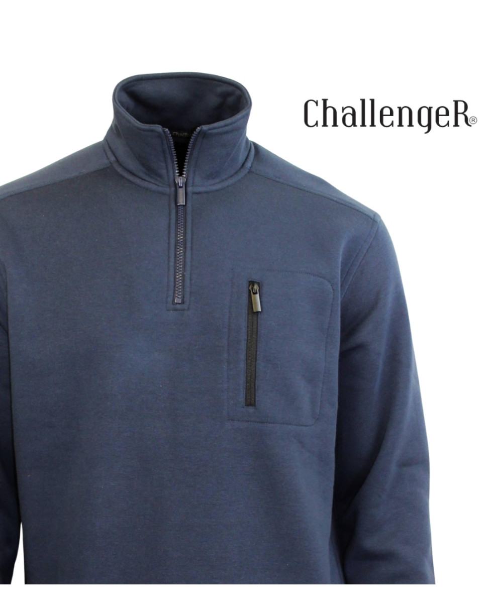 CHALLENGER PRESTON3 — Sweat Col Camionneur Marine