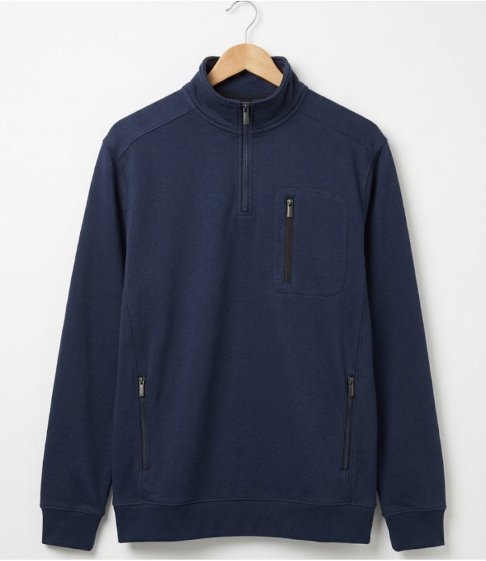 CHALLENGER PRESTON3 — Sweat Col Camionneur Marine