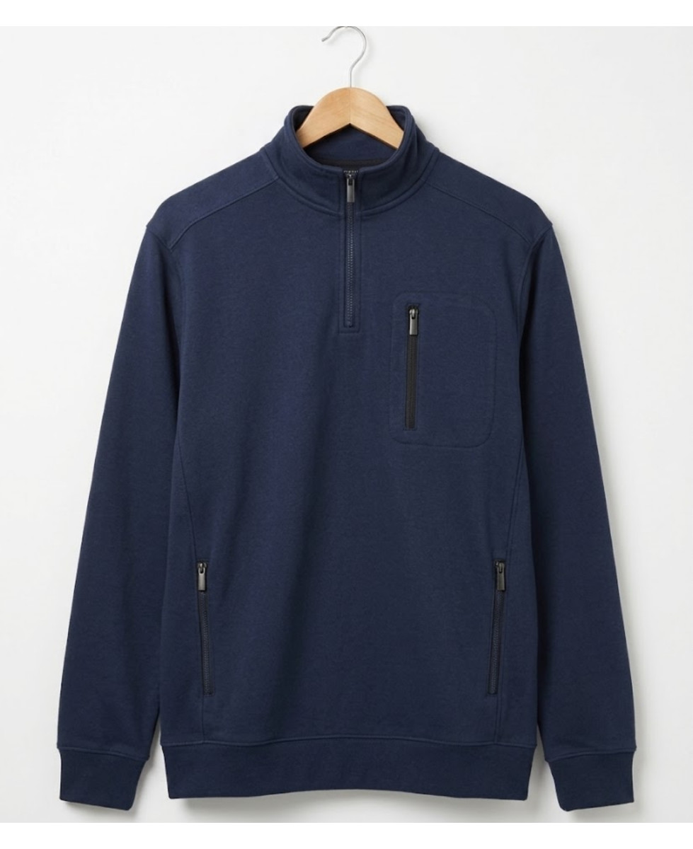 CHALLENGER PRESTON3 — Sweat Col Camionneur Marine